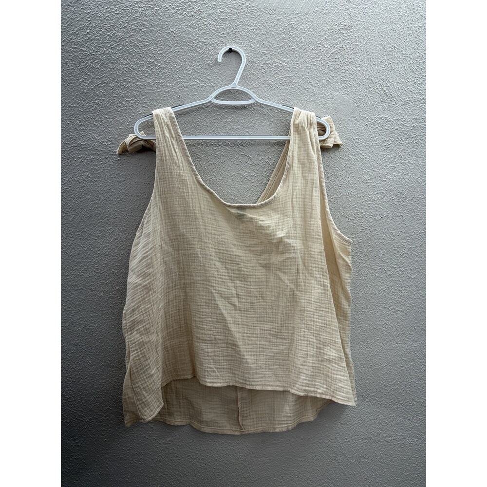 Shein Womens Set Size 3XL Tan Gauzey Tank Top and Shorts Two Piece - Picture 9 of 16
